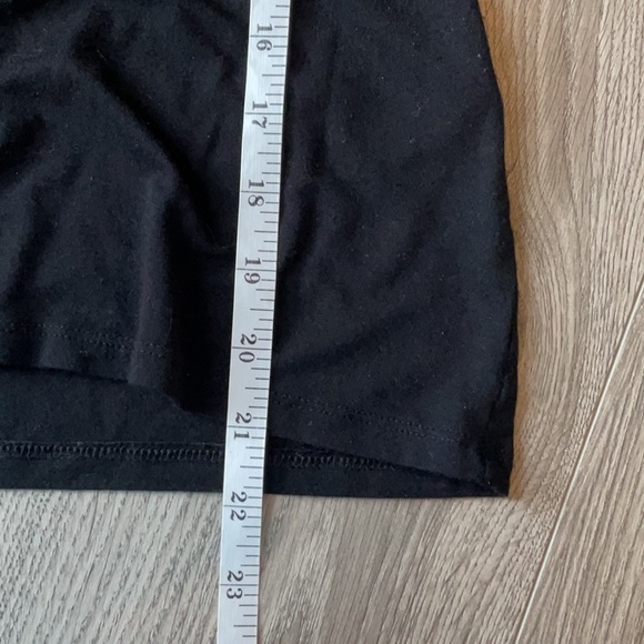 INC Black  Scoop-neck T-shirt with eyelet sleeves. - Picture 5 of 7